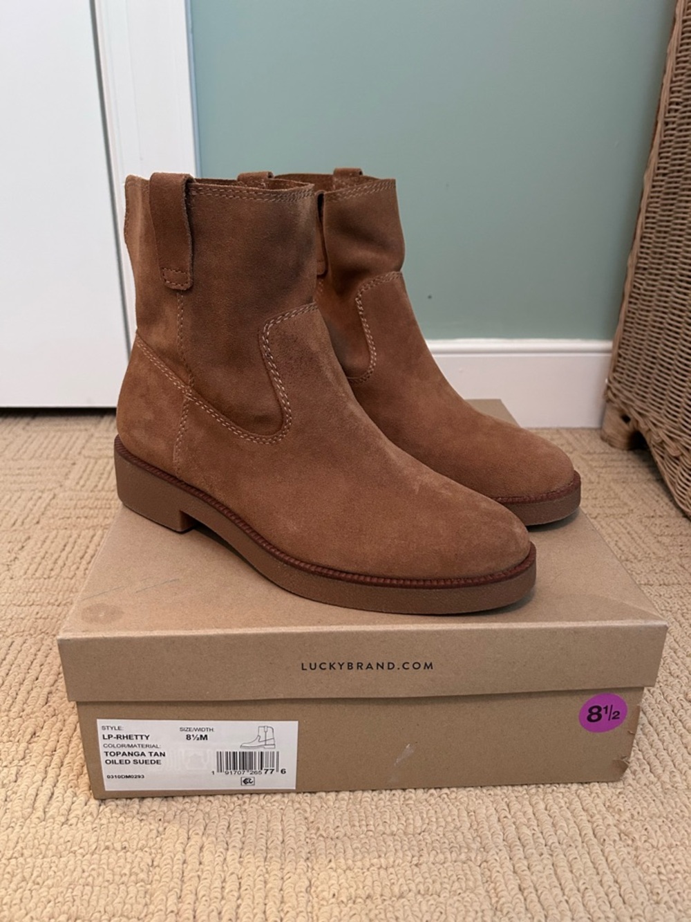 Lucky Brand Brown Suede Ankle Boots
